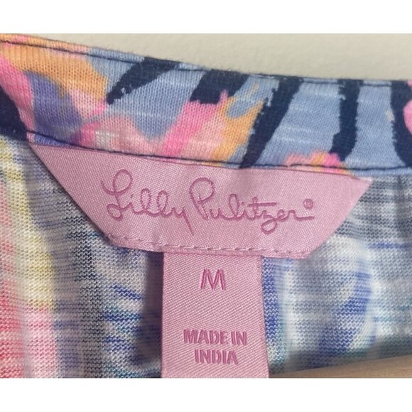 Lilly Pulitzer Del Lago Romper‎ Nauti Navy Boho Bateau Size M Resortwear Beach - Picture 6 of 13